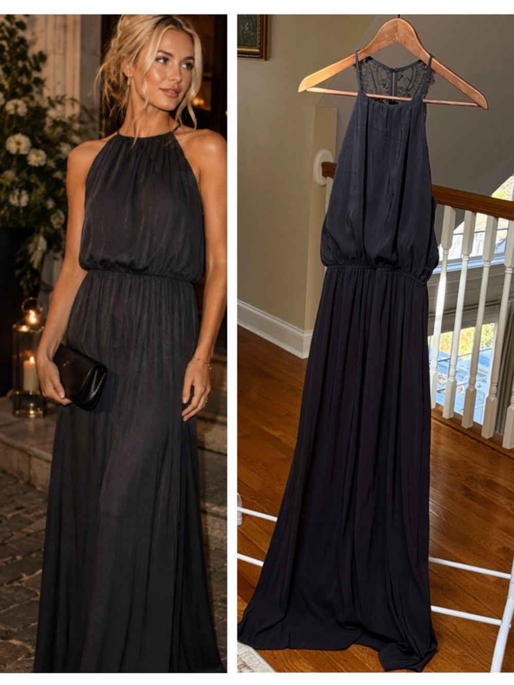 ZARA grecian / empire dress lace back